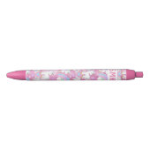 Cute Eenhoorn Patroon - Personaliseer Zwarte Inkt Pen (Voorkant)