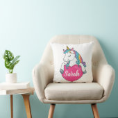 Cute Eenhoorn Persoonlijke Naam  Kussen (Stoel)