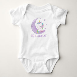 Cute Eenhoorn Persoonlijke Naam Schattig Romper