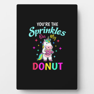 Cute Eenhoorn Strooit Je Donut Volwassenen Kindere Fotoplaat
