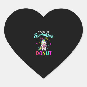 Cute Eenhoorn Strooit met Strooisel op Uw Donut Vo Hart Sticker
