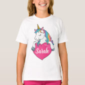 Cute Eenhoorn T-Shirt met Naam (Voorkant)