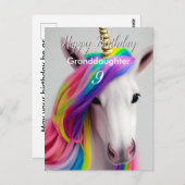 Cute Eenhoorn Verjaardag kaart (Voorkant / Achterkant)
