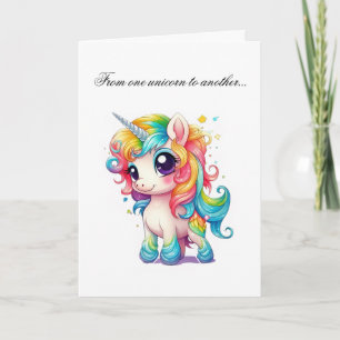 Cute Eenhoorn Verjaardagskaart Kaart