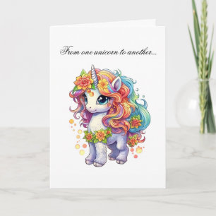 Cute Eenhoorn Verjaardagskaart Kaart
