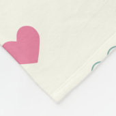 Cute Eenvoudig Hartpatroon Fleece Deken (Hoek)