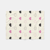 Cute Eenvoudig Hartpatroon Fleece Deken (Voorkant (Horizontaal))