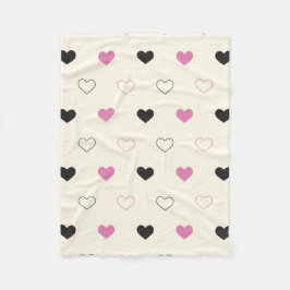 Cute Eenvoudig Hartpatroon Fleece Deken