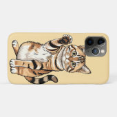 Cute eenvoudig ontwerp mannen kattenliefhebber Case-Mate iPhone case (Achterkant (horizontaal))