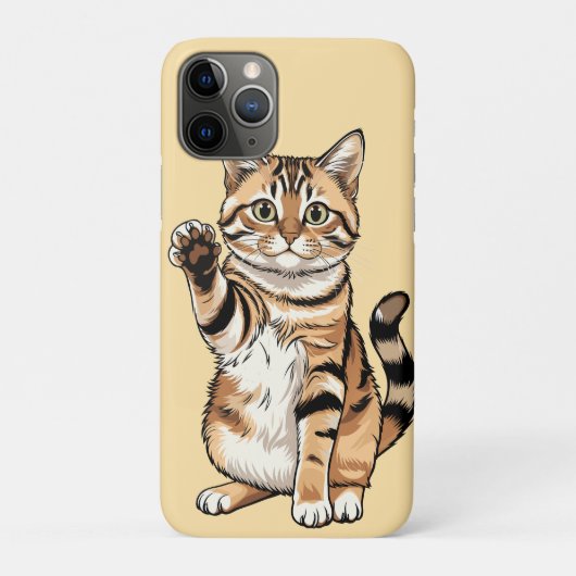 Cute eenvoudig ontwerp mannen kattenliefhebber Case-Mate iPhone case (Achterkant)