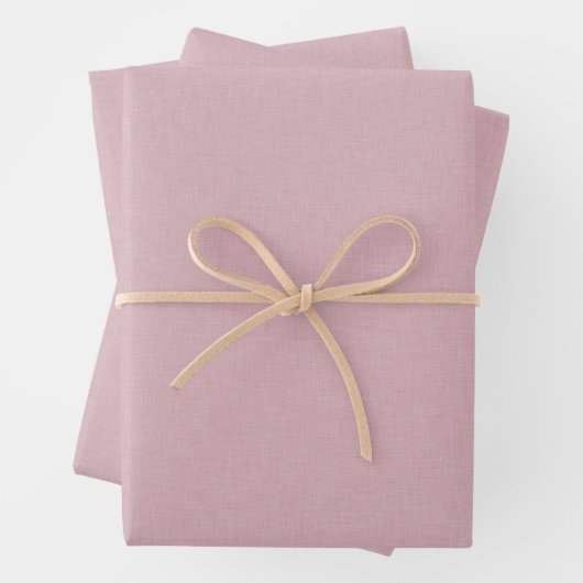 Cute eenvoudig roze chambray-effect inpakpapier vel (In situ)