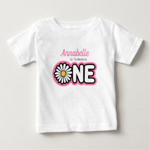 Cute Eerste Verjaardag T-shirt Madeliefje