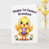 Cute Eerste Verjaardagskaart Kaart (Gele Bloem)