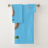 Cute egel en ballonpatroon van cartoon bad handdoek (Insitu)