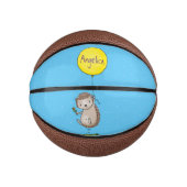 Cute egel en ballonpatroon van cartoon basketbal (Voorkant)