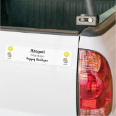 Cute egel en ballonpatroon van cartoon bumpersticker (Op Truck)