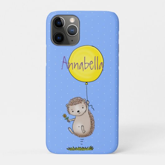 Cute egel en ballonpatroon van cartoon Case-Mate iPhone case (Achterkant)