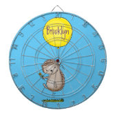 Cute egel en ballonpatroon van cartoon dartbord (Voorkant)