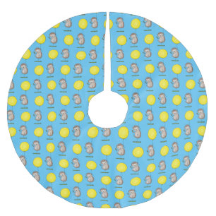 Cute egel en ballonpatroon van cartoon kerstboom rok