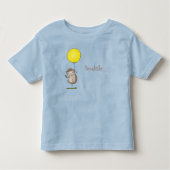Cute egel en ballonpatroon van cartoon kinder shirts (Voorkant)