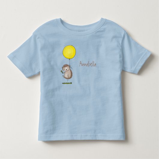 Cute egel en ballonpatroon van cartoon kinder shirts (Voorkant)