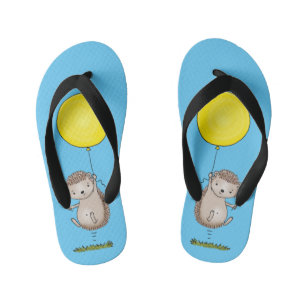 Cute egel en ballonpatroon van cartoon kinder teenslippers