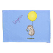 Cute egel en ballonpatroon van cartoon kussensloop (Voorkant)