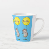 Cute egel en ballonpatroon van cartoon latte mok (Rechts)