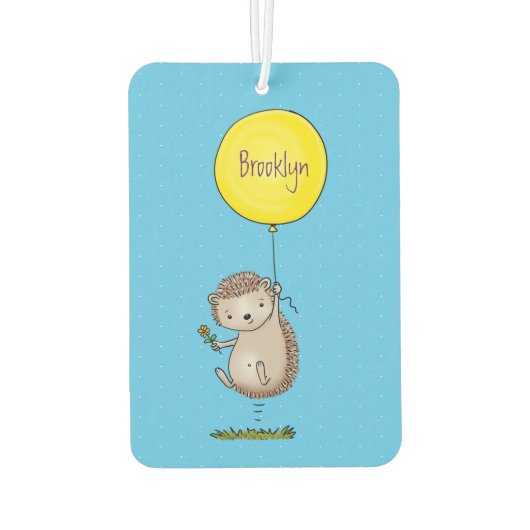 Cute egel en ballonpatroon van cartoon luchtverfrisser (Achterkant)