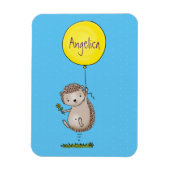 Cute egel en ballonpatroon van cartoon magneet (Verticaal)