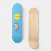 Cute egel en ballonpatroon van cartoon persoonlijk skateboard (Voorkant)