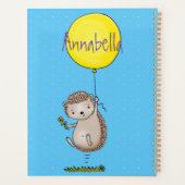 Cute egel en ballonpatroon van cartoon planner (Achterkant)