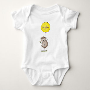 Cute egel en ballonpatroon van cartoon romper