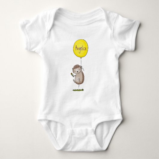 Cute egel en ballonpatroon van cartoon romper (Voorkant)