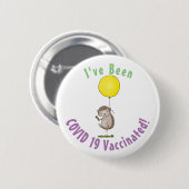 Cute egel en ballonpatroon van cartoon ronde button 5,7 cm (Voorkant /achterkant)
