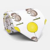 Cute egel en ballonpatroon van cartoon stropdas (Opgerold)