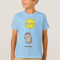 Cute egel en ballonpatroon van cartoon