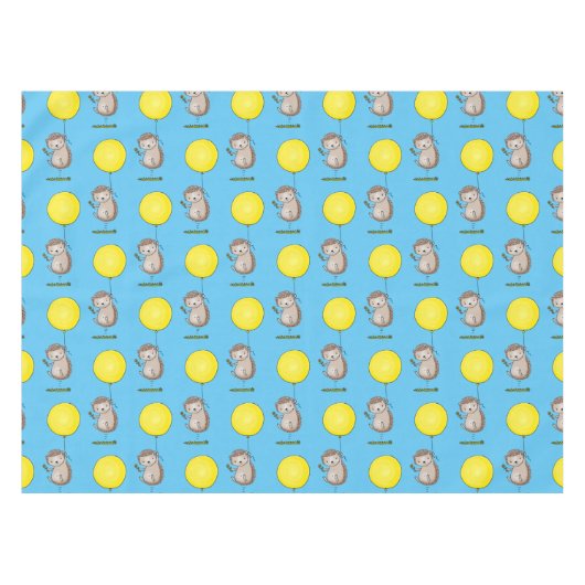 Cute egel en ballonpatroon van cartoon tafelkleed (Voorkant (Horizontaal))