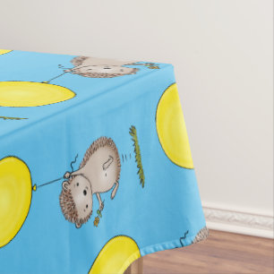 Cute egel en ballonpatroon van cartoon tafelkleed