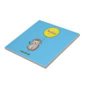 Cute egel en ballonpatroon van cartoon tegeltje (Zijkant)