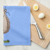 Cute egel en ballonpatroon van cartoon theedoek (Quarter Fold)