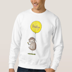 Cute egel en ballonpatroon van cartoon trui