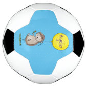 Cute egel en ballonpatroon van cartoon voetbal (Gedraaid)