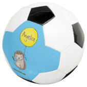 Cute egel en ballonpatroon van cartoon voetbal (Drie kwart)