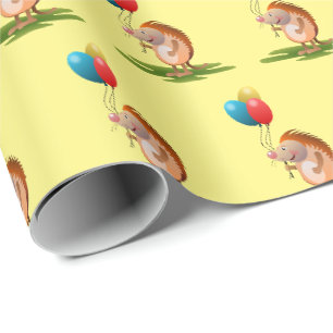 Cute Egel Igele Verjaardagscadeau Inpakpapier