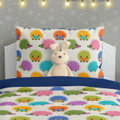 Cute Egel Motief op Crèmekleur Kussensloop