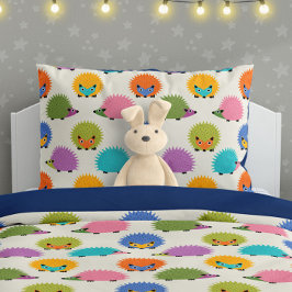 Cute Egel Motief op Crèmekleur Kussensloop