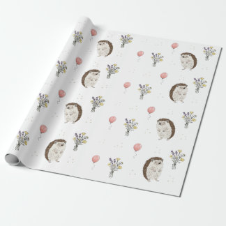 Cute Egel Verjaardags Inpakpapier