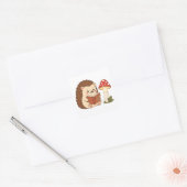 Cute Egeltje Leest Paddenstoel Lamp Sticker (Envelop)