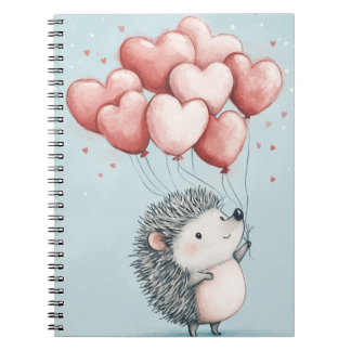 Cute Egeltje met Hart Spiraal Foto Notitieboek